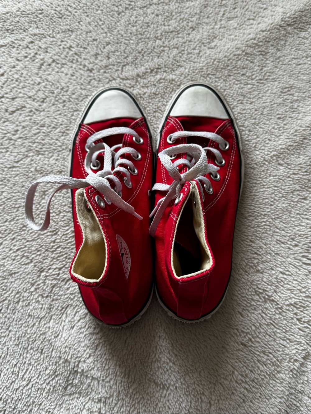 Red High Top Chuck Taylor All Star Converse